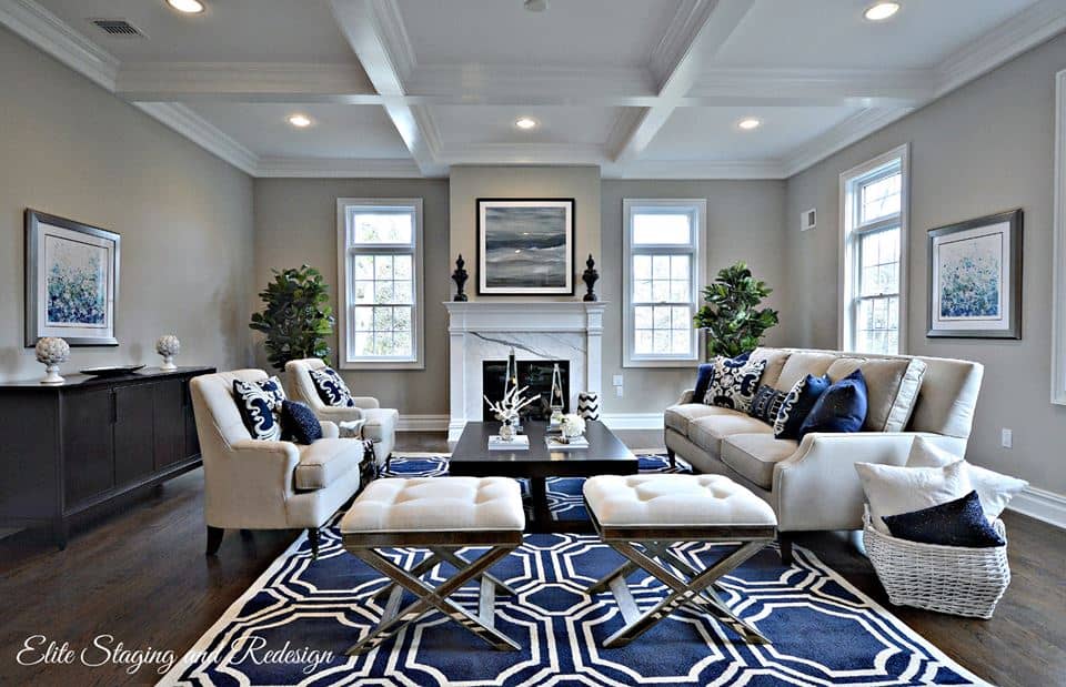 Where to buy inexpensive navy area rugs A guide for size, shape and