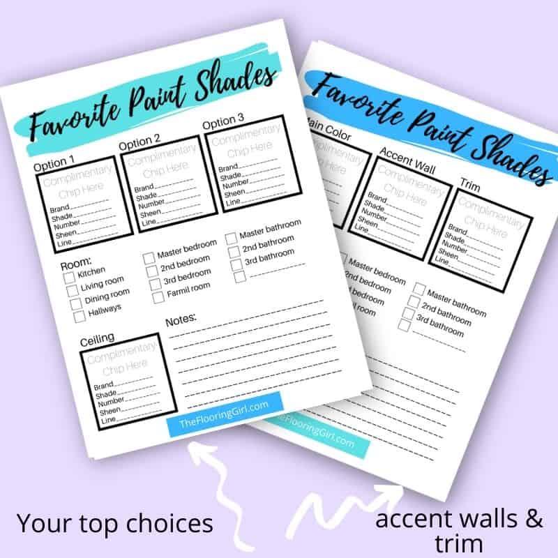Favorite Paint Shades Printable Planner The Flooring Girl